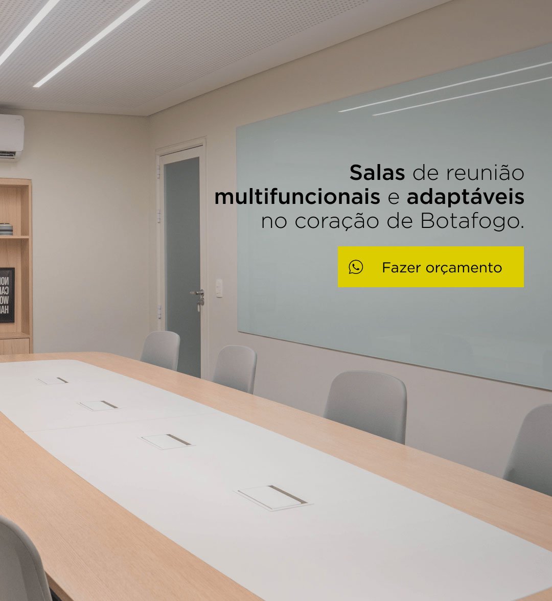 Salas de reunião multifuncionais em Botafogo
