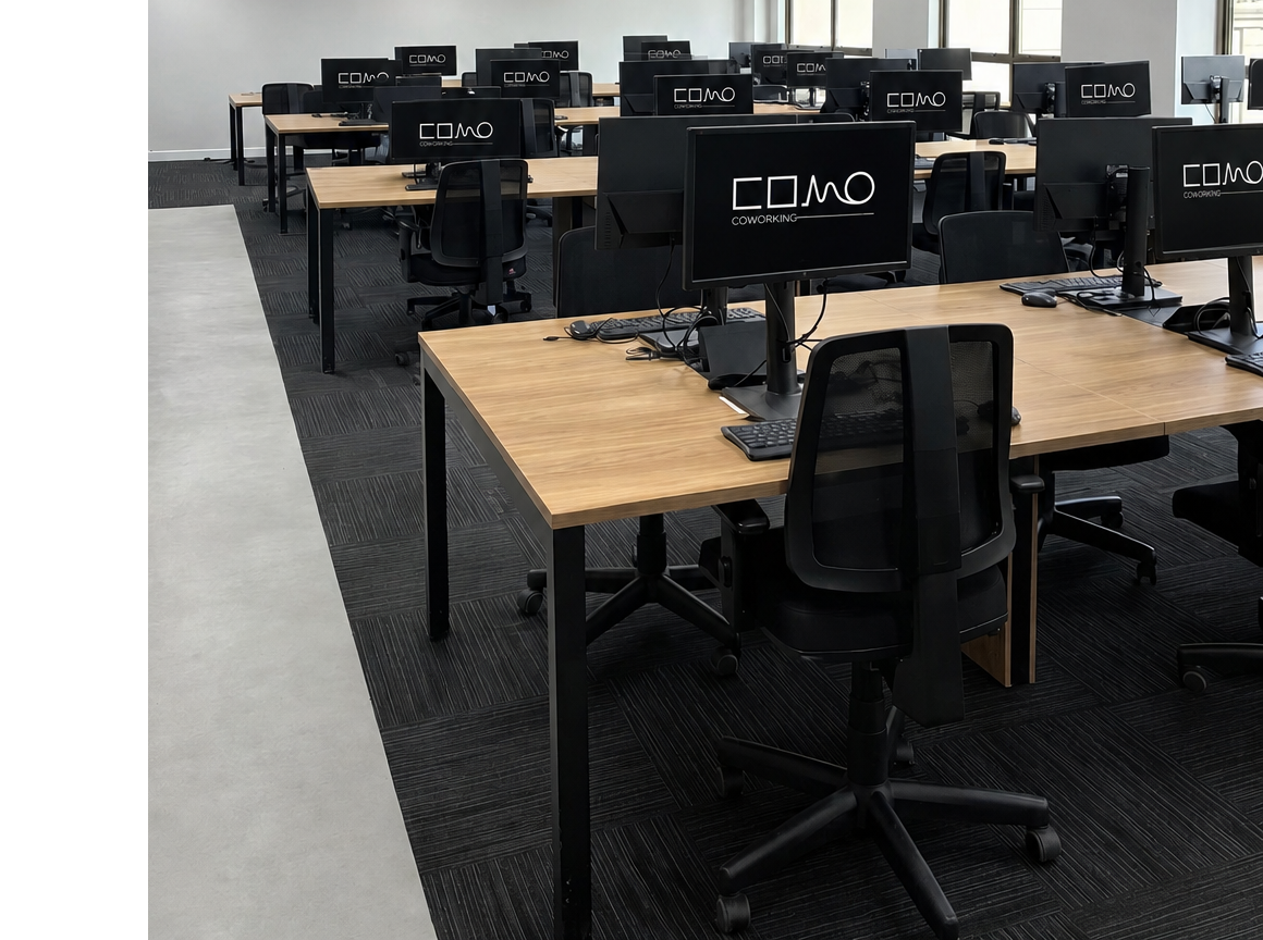 Escritório COMO Soluções: ambiente corporativo sob medida, com operação cuidada todos os dias pela equipe COMO